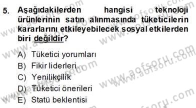 Teknoloji Perakendeciliği Dersi 2013 - 2014 Yılı (Final) Dönem Sonu Sınav Soruları 5. Soru