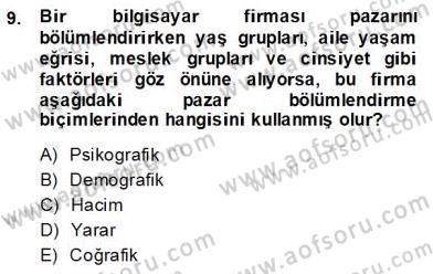 Teknoloji Perakendeciliği Dersi 2013 - 2014 Yılı (Final) Dönem Sonu Sınav Soruları 9. Soru