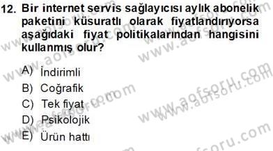 Teknoloji Perakendeciliği Dersi 2013 - 2014 Yılı Tek Ders Sınav Soruları 12. Soru
