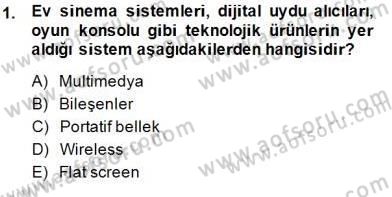 Teknoloji Perakendeciliği Dersi 2014 - 2015 Yılı (Vize) Ara Sınav Soruları 1. Soru