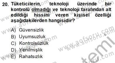Teknoloji Perakendeciliği Dersi 2014 - 2015 Yılı (Vize) Ara Sınav Soruları 20. Soru