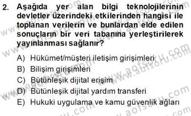 Teknoloji Perakendeciliği Dersi 2014 - 2015 Yılı (Final) Dönem Sonu Sınav Soruları 2. Soru