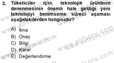 Teknoloji Perakendeciliği Dersi 2014 - 2015 Yılı (Final) Dönem Sonu Sınav Soruları 3. Soru