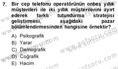 Teknoloji Perakendeciliği Dersi 2014 - 2015 Yılı (Final) Dönem Sonu Sınav Soruları 7. Soru