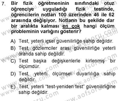 Psikolojiye Giriş Dersi 2012 - 2013 Yılı (Vize) Ara Sınav Soruları 7. Soru