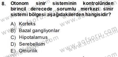 Psikolojiye Giriş Dersi 2013 - 2014 Yılı Tek Ders Sınavı 8. Soru