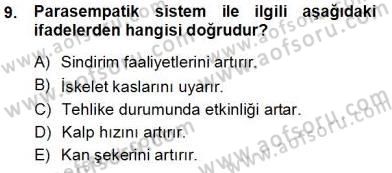 Psikolojiye Giriş Dersi 2013 - 2014 Yılı Tek Ders Sınavı 9. Soru