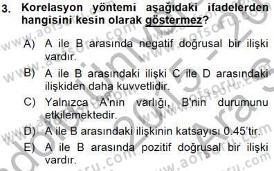Psikolojiye Giriş Dersi 2015 - 2016 Yılı (Vize) Ara Sınav Soruları 3. Soru