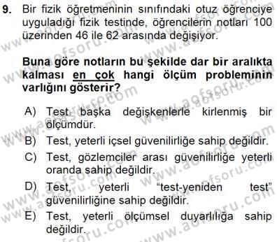 Psikolojiye Giriş Dersi 2015 - 2016 Yılı (Vize) Ara Sınav Soruları 9. Soru