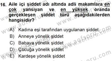 Psikolojiye Giriş Dersi 2015 - 2016 Yılı (Final) Dönem Sonu Sınav Soruları 16. Soru