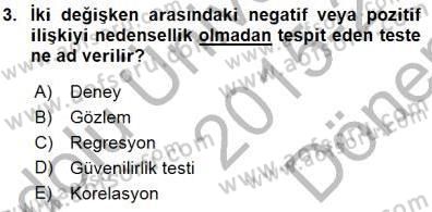 Psikolojiye Giriş Dersi 2015 - 2016 Yılı (Final) Dönem Sonu Sınav Soruları 3. Soru