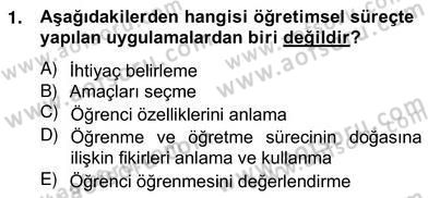 Eğitim Psikolojisi Dersi 2012 - 2013 Yılı (Vize) Ara Sınav Soruları 1. Soru