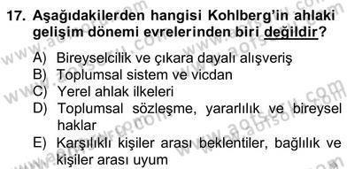 Eğitim Psikolojisi Dersi 2012 - 2013 Yılı (Vize) Ara Sınav Soruları 17. Soru