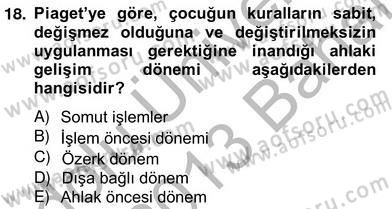 Eğitim Psikolojisi Dersi 2012 - 2013 Yılı (Vize) Ara Sınav Soruları 18. Soru