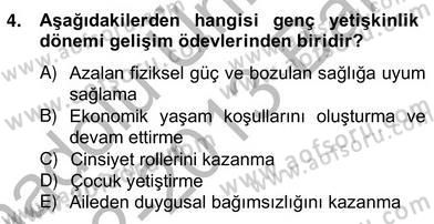 Eğitim Psikolojisi Dersi 2012 - 2013 Yılı (Vize) Ara Sınav Soruları 4. Soru