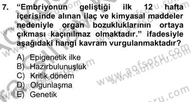 Eğitim Psikolojisi Dersi 2012 - 2013 Yılı (Vize) Ara Sınav Soruları 7. Soru
