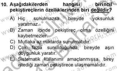 Eğitim Psikolojisi Dersi 2012 - 2013 Yılı (Final) Dönem Sonu Sınav Soruları 10. Soru