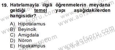 Eğitim Psikolojisi Dersi 2013 - 2014 Yılı (Final) Dönem Sonu Sınav Soruları 19. Soru