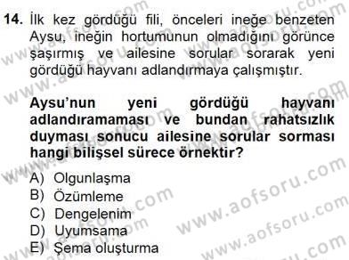 Eğitim Psikolojisi Dersi 2014 - 2015 Yılı (Vize) Ara Sınav Soruları 14. Soru