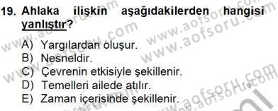 Eğitim Psikolojisi Dersi 2014 - 2015 Yılı (Vize) Ara Sınav Soruları 19. Soru