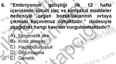 Eğitim Psikolojisi Dersi 2014 - 2015 Yılı (Vize) Ara Sınav Soruları 6. Soru