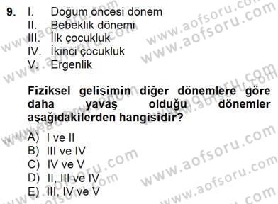 Eğitim Psikolojisi Dersi 2014 - 2015 Yılı (Vize) Ara Sınav Soruları 9. Soru
