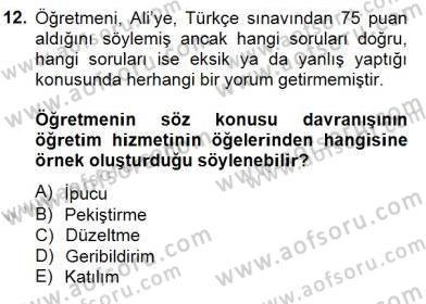 Eğitim Psikolojisi Dersi 2014 - 2015 Yılı (Final) Dönem Sonu Sınav Soruları 12. Soru