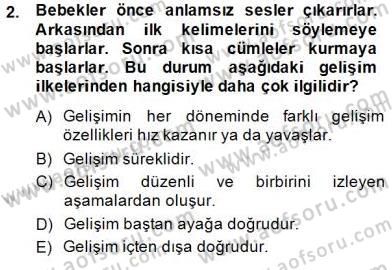 Eğitim Psikolojisi Dersi 2014 - 2015 Yılı (Final) Dönem Sonu Sınav Soruları 2. Soru