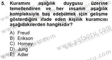Eğitim Psikolojisi Dersi 2014 - 2015 Yılı (Final) Dönem Sonu Sınav Soruları 5. Soru
