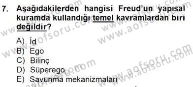 Eğitim Psikolojisi Dersi 2014 - 2015 Yılı (Final) Dönem Sonu Sınav Soruları 7. Soru