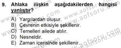 Eğitim Psikolojisi Dersi 2014 - 2015 Yılı (Final) Dönem Sonu Sınav Soruları 9. Soru