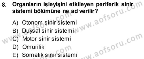 Psikoloji Dersi 2013 - 2014 Yılı Tek Ders Sınav Soruları 8. Soru