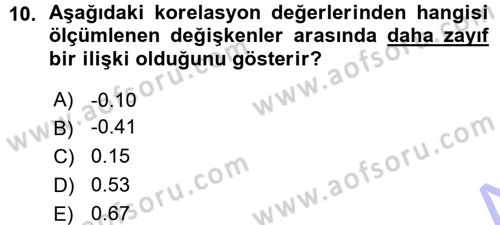 Psikoloji Dersi 2015 - 2016 Yılı (Vize) Ara Sınav Soruları 10. Soru