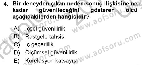 Psikoloji Dersi 2016 - 2017 Yılı 3 Ders Sınav Soruları 4. Soru