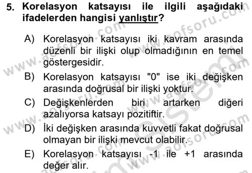 Psikoloji Dersi 2017 - 2018 Yılı (Vize) Ara Sınav Soruları 5. Soru