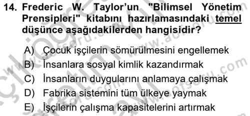 Psikoloji Dersi 2018 - 2019 Yılı Yaz Okulu Sınav Soruları 14. Soru
