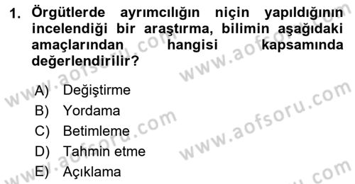 Psikoloji Dersi 2019 - 2020 Yılı (Vize) Ara Sınav Soruları 1. Soru