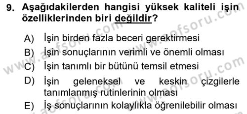 Psikoloji Dersi 2022 - 2023 Yılı (Final) Dönem Sonu Sınavı 9. Soru