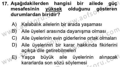 Psikoloji Dersi 2022 - 2023 Yılı Yaz Okulu Sınavı 17. Soru