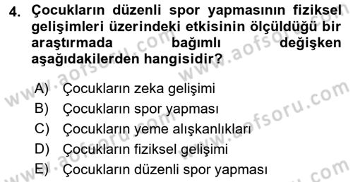 Psikoloji Dersi 2022 - 2023 Yılı Yaz Okulu Sınavı 4. Soru