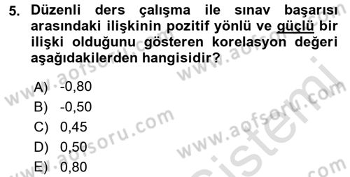 Psikoloji Dersi 2022 - 2023 Yılı Yaz Okulu Sınavı 5. Soru