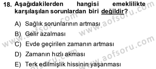 Çalışma Psikolojisi Dersi 2014 - 2015 Yılı (Final) Dönem Sonu Sınav Soruları 18. Soru