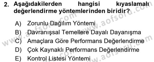 Çalışma Psikolojisi Dersi 2017 - 2018 Yılı (Final) Dönem Sonu Sınav Soruları 2. Soru