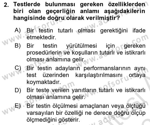 Çalışma Psikolojisi Dersi 2024 - 2025 Yılı (Final) Dönem Sonu Sınav Soruları 2. Soru