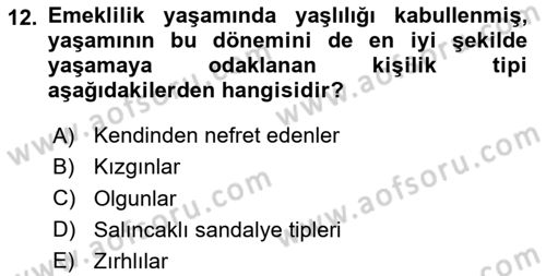 Çalışma Psikolojisi Dersi 2025 - 2026 Yılı (Final) Dönem Sonu Sınav Soruları 12. Soru