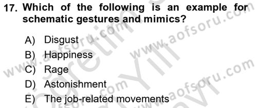 Psychology Dersi 2021 - 2022 Yılı (Vize) Ara Sınav Soruları 17. Soru