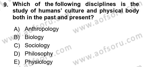 Psychology Dersi 2021 - 2022 Yılı (Vize) Ara Sınav Soruları 9. Soru