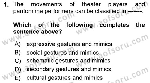 Psychology Dersi 2022 - 2023 Yılı Yaz Okulu Sınav Soruları 1. Soru