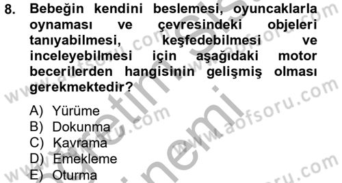 Eğitim Psikolojisi Dersi 2013 - 2014 Yılı (Vize) Ara Sınav Soruları 8. Soru