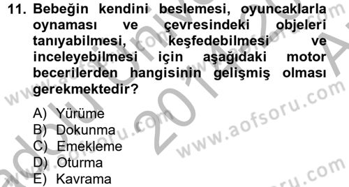 Eğitim Psikolojisi Dersi 2014 - 2015 Yılı (Vize) Ara Sınav Soruları 11. Soru